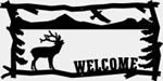 Welcome Sign with Bugling Elk