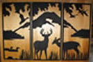 3 Piece Mural with Deer